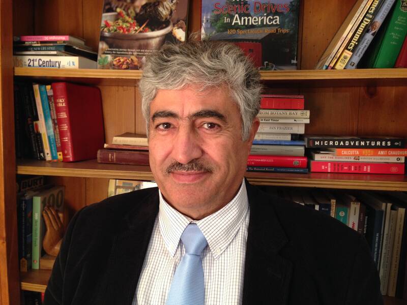 Jonathan Kuttab is a brown, widely-framed man with silver hair and eyebrows as thick and bushy as his mustache. 